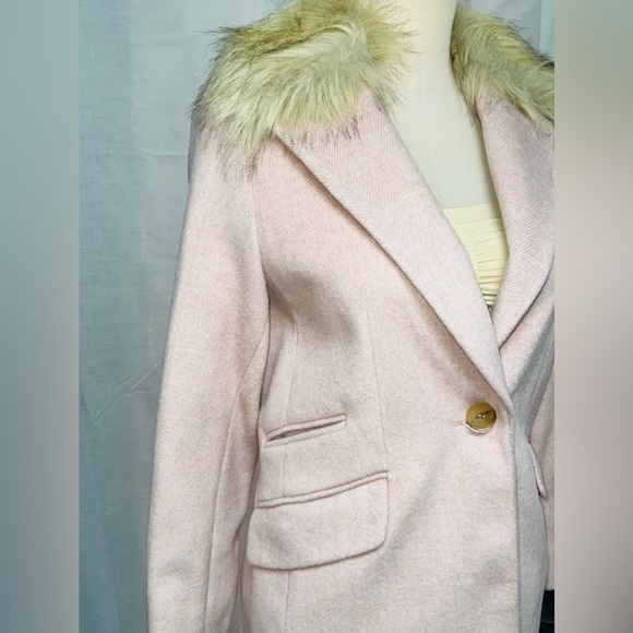 TOPSHOP - Monica Faux Fur Collar Coat - Picture 5 of 7